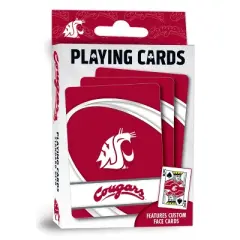 MasterPieces Officially Licensed NCAA Washington State Cougars Playing Cards - 54 Card Deck for Adults