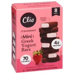 Clio Snacks Greek Yogurt Mini-Bars - 6.2oz/8ct