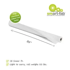 Smart-Fab&reg; Art & Decoration Fabric Roll, 24" x 18', White