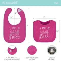 The Peanutshell Baby Girl Terry Bibs, 16 Pack for Feeding, Teething, or Drooling|Girl Foods/Neutral Foods