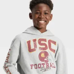Boys' USC Football Hooded Sweatshirt - Gray