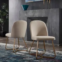 Set of 2 Karianne Fabric Dining Chairs - Inspire Q