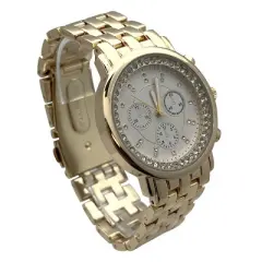 Olivia Pratt Round Rhinestones Analog Display Women Watch