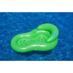 Pool Central Inflatable Green Cool Lounge Chair with Holes, 62.5-Inch