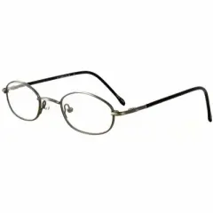 Flex Plus by Vivid FP-88 Designer Blue Light FIlter Reading Glasses in Pewter Silver 43mm +1.50 | Ladies | Oval Shape | X-Small Fit