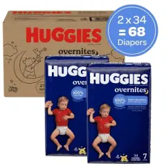 Huggies Overnites Diapers Econ+ Pack - Size 7 - 68ct
