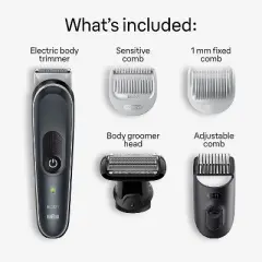 Braun Series 5 BG5360 Men's Rechargeable Body Groomer + 2 Attachment Combs
