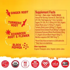 Vive Organic Immunity Boost  Original Ginger & Turmeric Wellness Shot - 2 fl oz