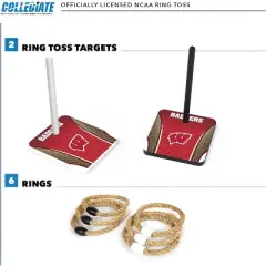 NCAA Wisconsin Badgers Solid Wood Quoits Toss Game