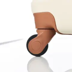 NAYSAYE Luggage 2 Piece Hardshell Luggage Set with Spinner Wheels TSA Lock Expandable for Travel, Brown and White, 16"*11"*24"