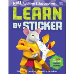 Learn by Sticker: More Addition & Subtraction - by  Workman Publishing (Paperback)
