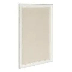 18" x 27" Macon Framed Linen Fabric Pinboard White - Kate and Laurel
