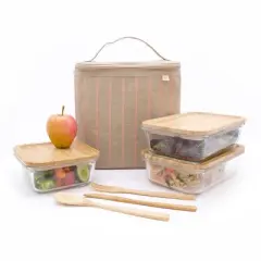 Nourish by SoYoung Lunch Bag - Rose Gold Pinstripe