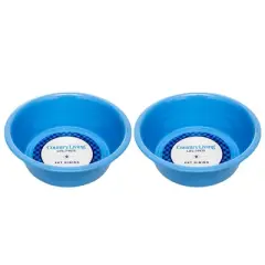 Country Living Set of 2 Coated Stainless Steel Heavy-Duty Dog Bowls &ndash; Available in 3 Colors (32oz Each)