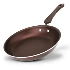 NutriChef 8'' Small Fry Pan - Non-Stick High-Qualified Kitchen Cookware - Brown