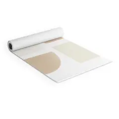 Bohomadic.Studio Geometric Shapes in Creme and Soft Pink (6mm) 70" x 24" Yoga Mat - Society6