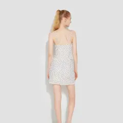 Women's High-Rise Mesh Mini Skirt - Wild Fable&trade; Off-White Polka Dots