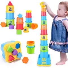 iPlay, iLearn Baby Stacking Toys, Toddler Nesting Stack Cups