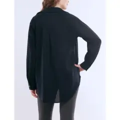 Women's Long Sleeve Button-Up Poplin Shirt | Motherhood Maternity