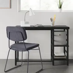 Adjustable Dorm Storage Desk Black - Room Essentials&trade;