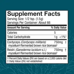 Host Defense CordyChi Powder - Energy and Immune Support* - 3.5 oz (66 Servings)