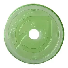 Eco-Products Flat Lid Fits 10-24 oz Cold Cup Green PLA Lid Eco-Products - Case of 1000