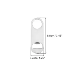 Unique Bargains Stainless Steel Flat Bottle Opener with Coated Handle for Bar Party 6 Pcs