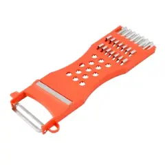 Unique Bargains Plastic Frame Vegetable Fruit Slicer Peeler Shredder Red 4 Pcs