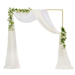 GARPROVM Stylish 6.6FT Square Wedding Arch Stand Arbor for Outdoor Events