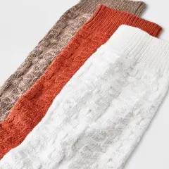 Men's Heel Toe Patch Crew Socks 3pk - Goodfellow & Co&trade; Tan/Orange/Cream 6-12