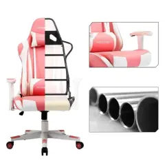 Gaming Office Chair PU Leather with Adjustable Headrest and Lumbar Pillow - GTRACING