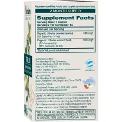Himalaya Organic Tribulus Terrestris, Herbal Supplement for Urinary Support and Flow, Bladder Function, Non-GMO, USDA Organic, 688 mg, 60 Caplets