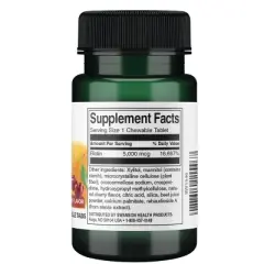 Swanson Supplemelts Biotin - Natural Cherry Flavor 5,000 mcg 60 Chwbls