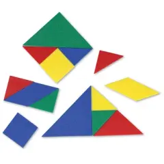 Learning Resources 4 Colors Classpack Tangram Puzzles - 30pc