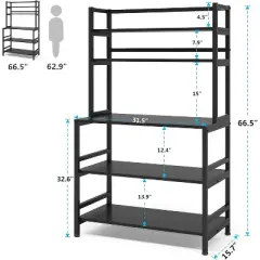 Tribesigns 5-Tier Ketchen Baker's Rack, Freestanding Utility Cart Storage Shelf Organizer