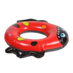 Swimline 24" Ladybug Inflatable Children's 1-Person Swimming Pool Ring Tube Pool Float - Red/Black