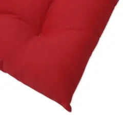 2pk Outdoor/Indoor Wrought Iron Seat Cushion Set Splash Flame Red - Pillow Perfect