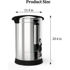 100 Cup Fast Brew Commercial Coffee Urn, Food Grade Stainless Steel, Perfect for Church, Meeting rooms, Lounges, and Other Large Gatherings-14 L