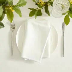 Villeroy & Boch - Classic Embroidered Border Napkins, Set of 6 -18x18 -White