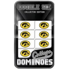 MasterPieces Officially Licensed NCAA Iowa Hawkeyes 28 Piece Dominoes Game for Adults