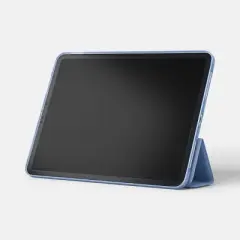 Apple iPad Pro 11 (4th Gen) and Air (5th Gen/M2/M3) Case - heyday&trade; Peri-Blue Debossed: Botanical Stylus Holder
