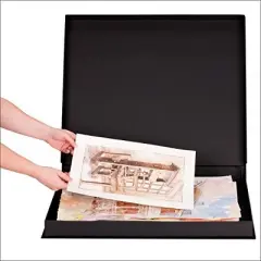 HG Concepts Art Portfolio Storage Box Eternity Archival Clamshell Box For Storing Artwork, Photos & Documents Deluxe