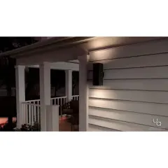 Urban Ambiance Luxury Minimalist Outdoor Wall Light,  18"H x 6"W,  Midnight Black Finish, UHP1112