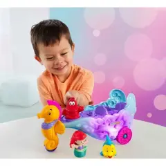 Disney Princess Little People Ariel&rsquo;s Light-Up Sea Carriage Musical Vehicle