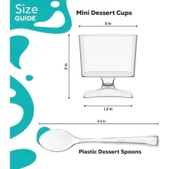 Exquisite Mini Dessert Cups with Spoons 2 oz square disposable mousse cups with spoons