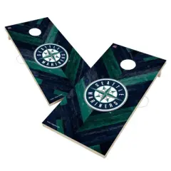 MLB Seattle Mariners 2'x4' Solid Wood Cornhole Board