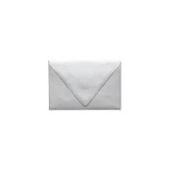 LUX A4 Contour Flap Envelopes 4 1/4 x 6 1/4 50/Box Silver Metallic 1872-06-50
