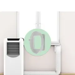 Unique Bargains Air Conditioner Exhaust Hose Connector White 1 Pc