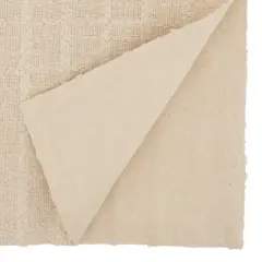 Saro Lifestyle Cotton Table Runner with Texture Design, 13"x72", Beige