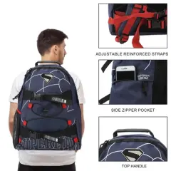 Superman Web Logo 17.5" Blue Backpack